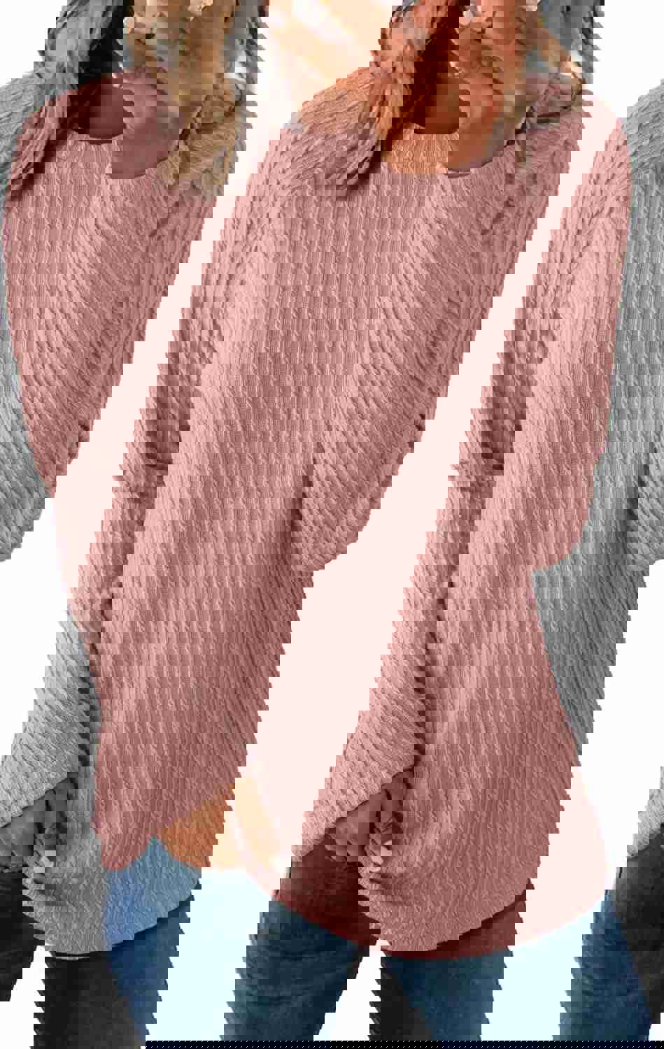 Dokotoo Womens Tops Long Sleeve Lightweight Shirts 2025 Spring Fashion Trendy Tops Crewneck Casual Knit Basic Tee