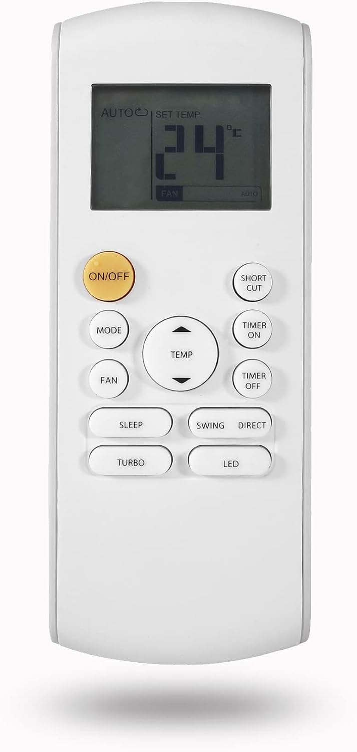 Replacement Remote Control for Midea MRCOOL FRIMEC Klimaire AC Air Conditioner R57B1/BGE RG52A2/BGEFU1 RG57/BGE RG57A/BGE RG57A1(B)/BGE RG57B/BGE RG57B/BGEFU1